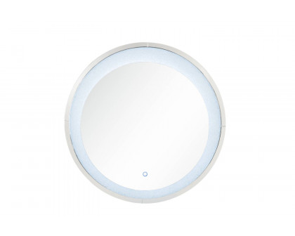 ACME - Noralie Accent Mirror with Led in Mirrored/Faux Diamonds (97709)