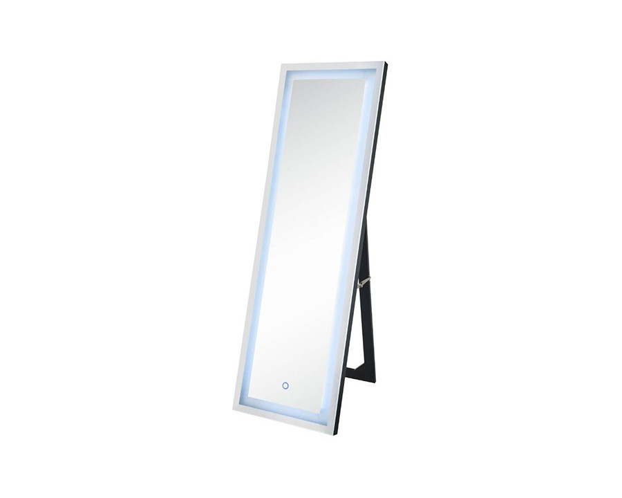 ACME - Dominic Floor Mirror with Led in Mirrored