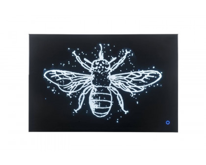 ACME - Talisha Wall Art with Led in Smoky Glass/Faux Crystal (97717)