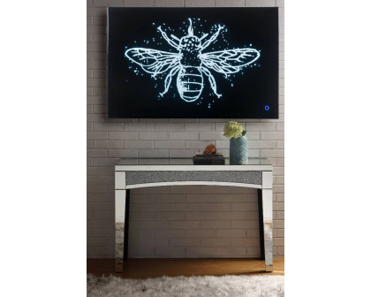 ACME - Talisha Wall Art with Led in Smoky Glass/Faux Crystal (97717)