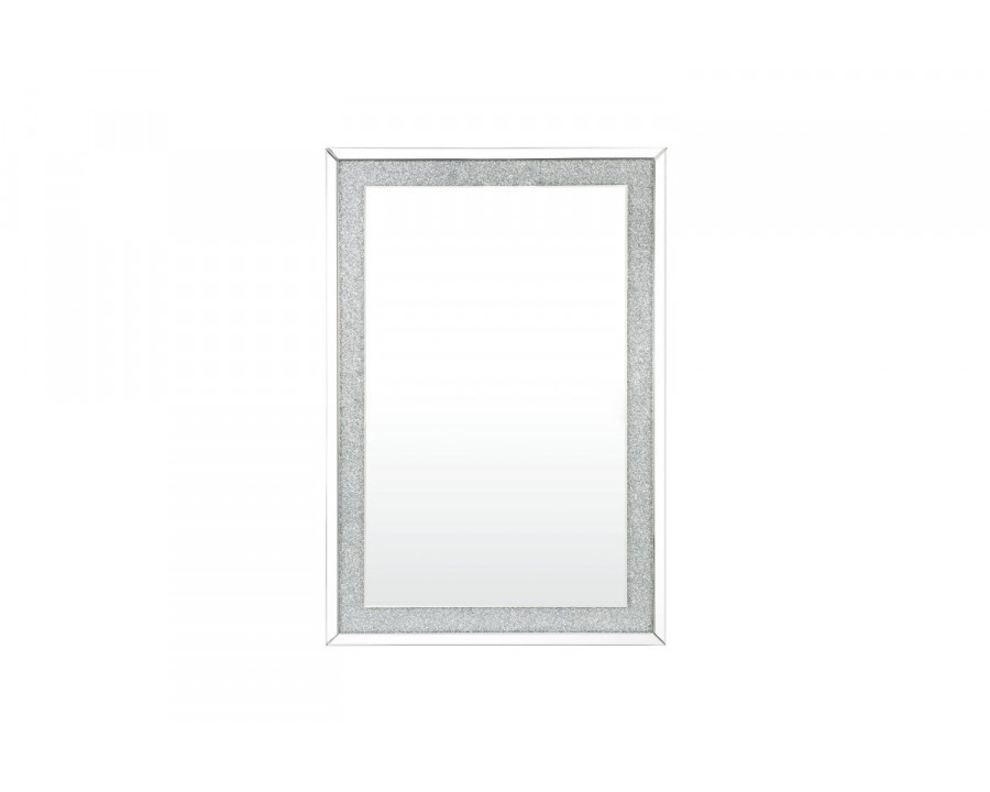 ACME - Noralie Accent Mirror in Mirrored/Faux Diamonds (97719)