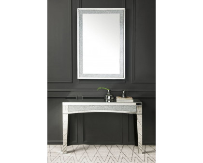 ACME - Noralie Accent Mirror in Mirrored/Faux Diamonds (97719)