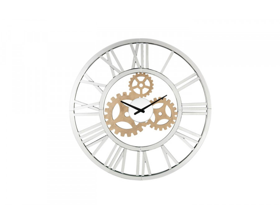 ACME - Dominic Wall Clock in Mirrored (97725)