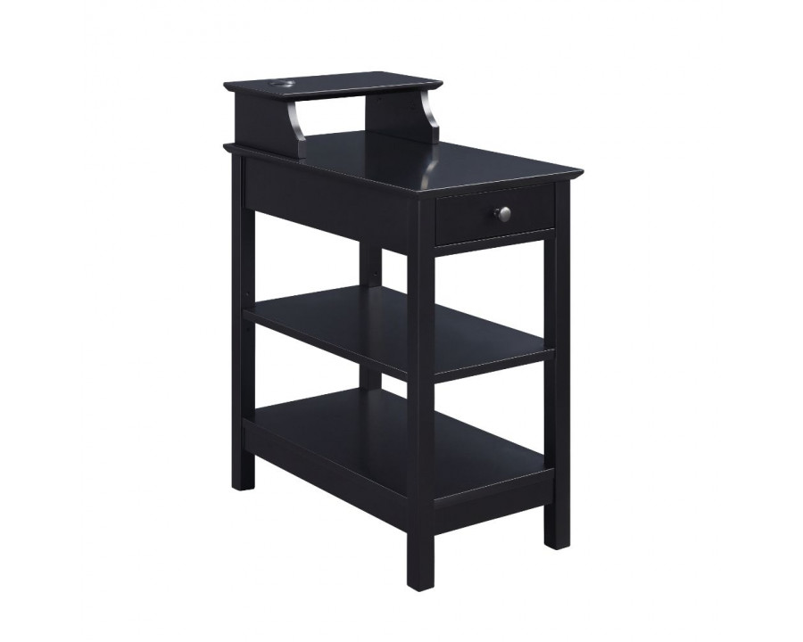 ACME Slayer Side Table with USB Charging Dock - Black