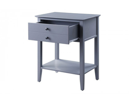 ACME Grardor Side Table with USB Charging Dock - Gray