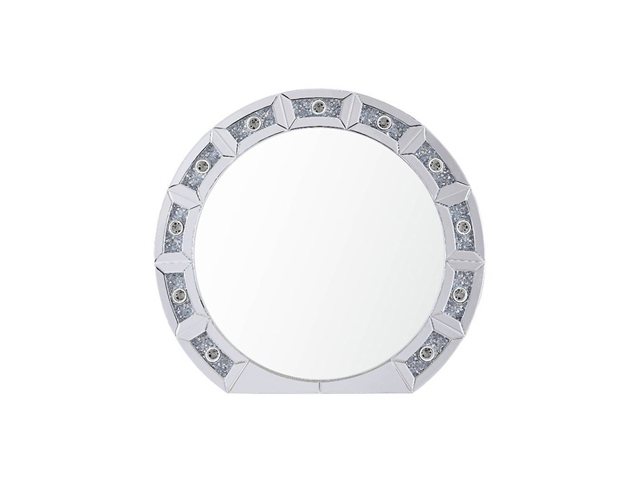 ACME - Noralie Accent Mirror in Mirrored/Faux Diamonds (97748)