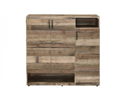 ACME - Howia Shoe Cabinet in Rustic Gray Oak