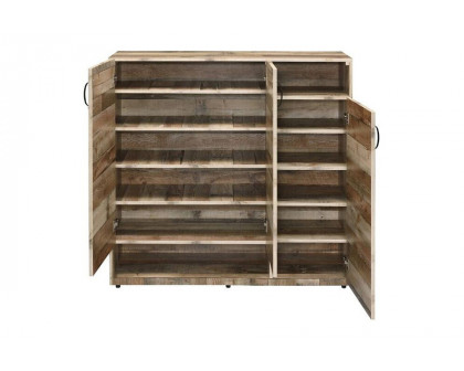 ACME - Howia Shoe Cabinet in Rustic Gray Oak