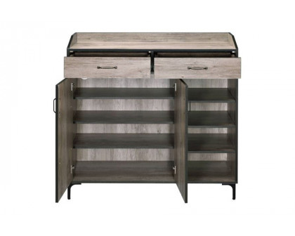 ACME - Pavati Shoe Cabinet in Rustic Gray Oak (97783)