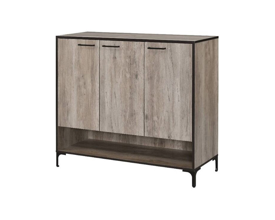 ACME - Pavati Shoe Cabinet in Rustic Gray Oak (97785)