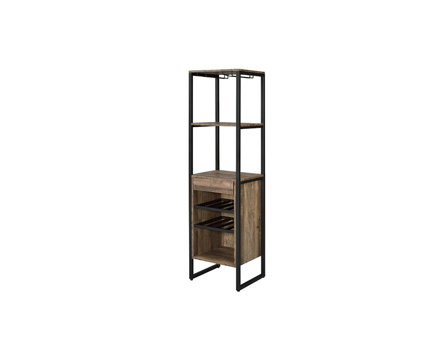 ACME - Narik Wine Rack in Weathered Oak