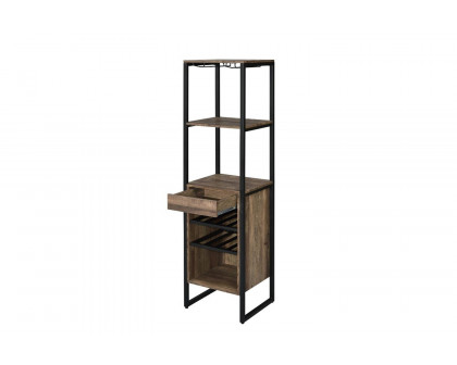 ACME - Narik Wine Rack in Weathered Oak