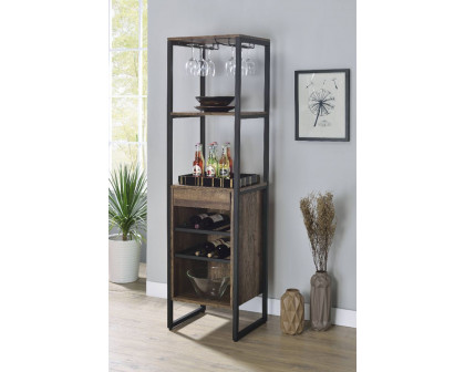 ACME - Narik Wine Rack in Weathered Oak