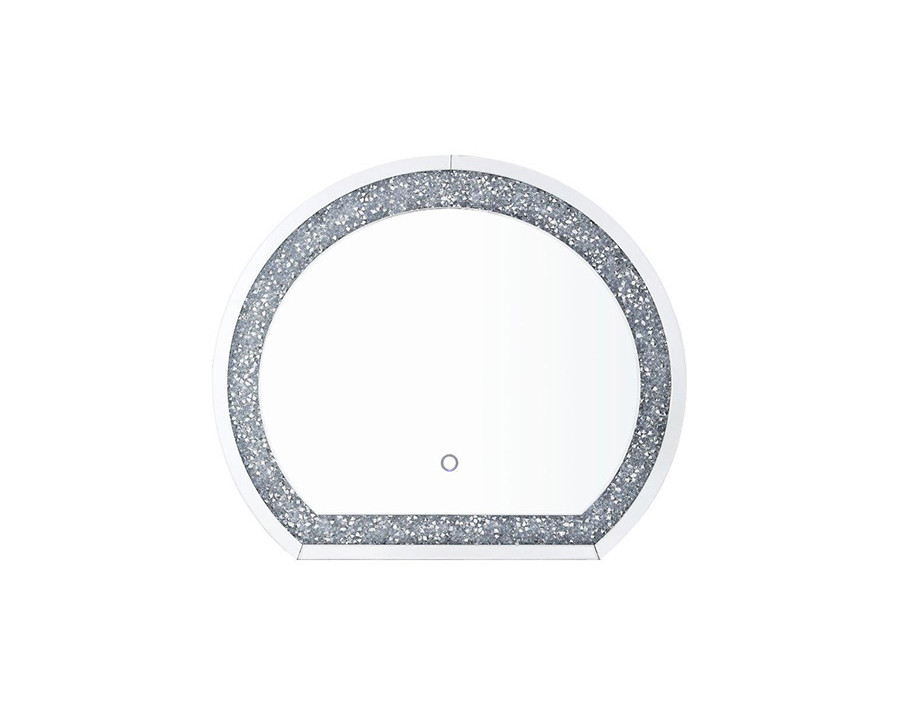 ACME - Noralie Accent Mirror in Mirrored/Faux Diamonds (97804)