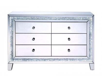 ACME - Noralie Console Cabinet in Mirrored/Faux Diamonds (97815)