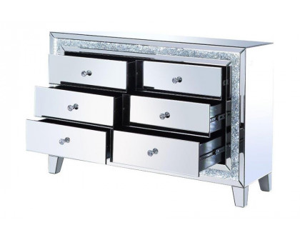 ACME - Noralie Console Cabinet in Mirrored/Faux Diamonds (97815)