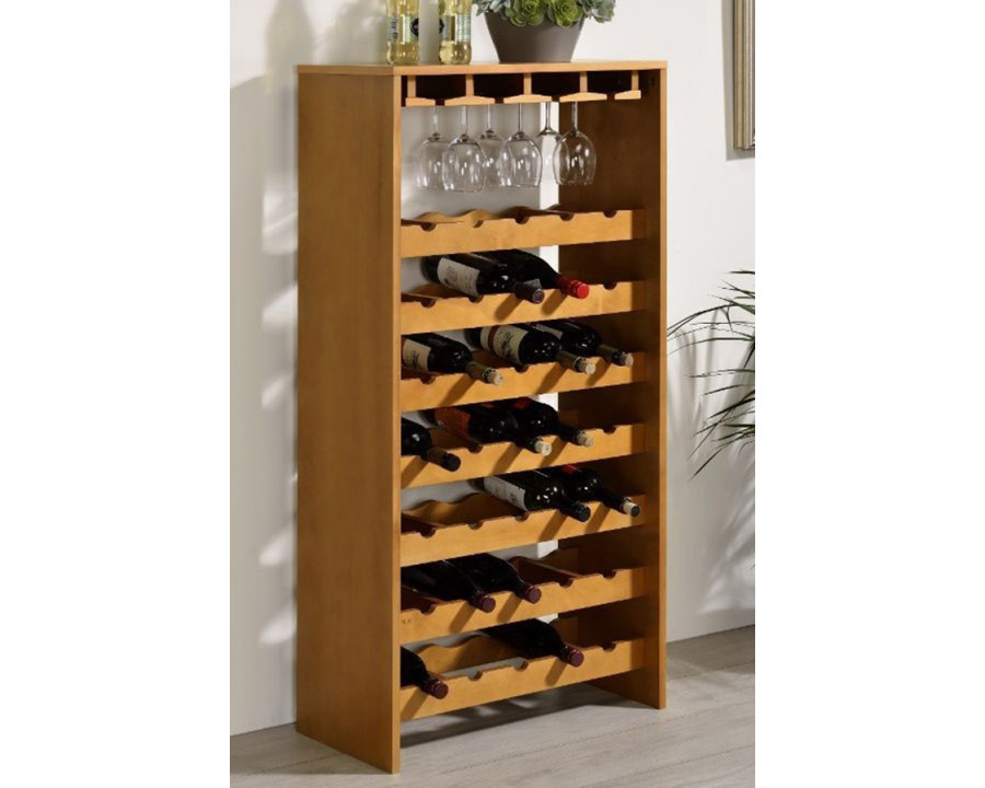 ACME - Hanzi Wine Rack in Oak