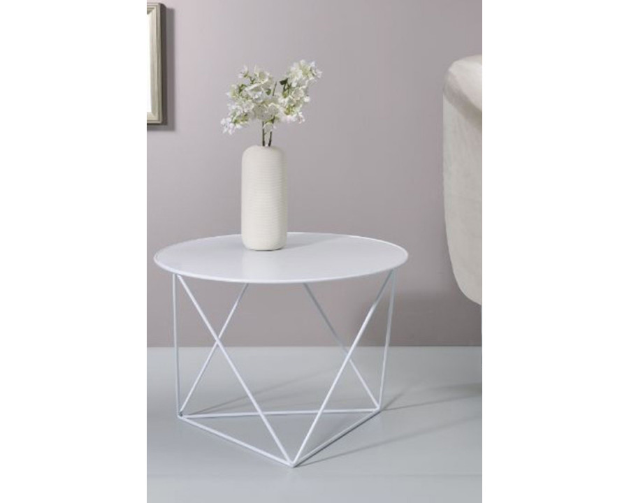 ACME Epidia Accent Table - White Finish