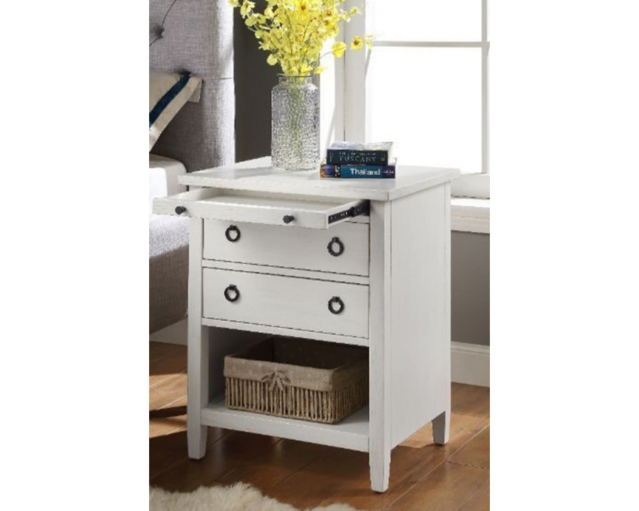 ACME - Halim Accent Table in Antique White