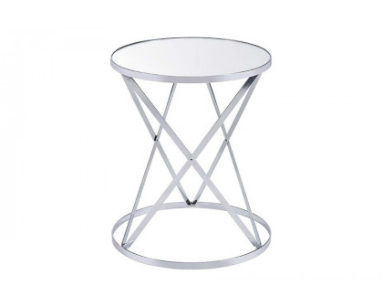 ACME - Flux Accent Table in Mirror/Chrome