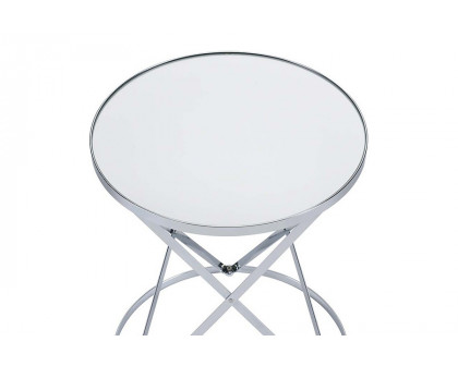 ACME - Flux Accent Table in Mirror/Chrome