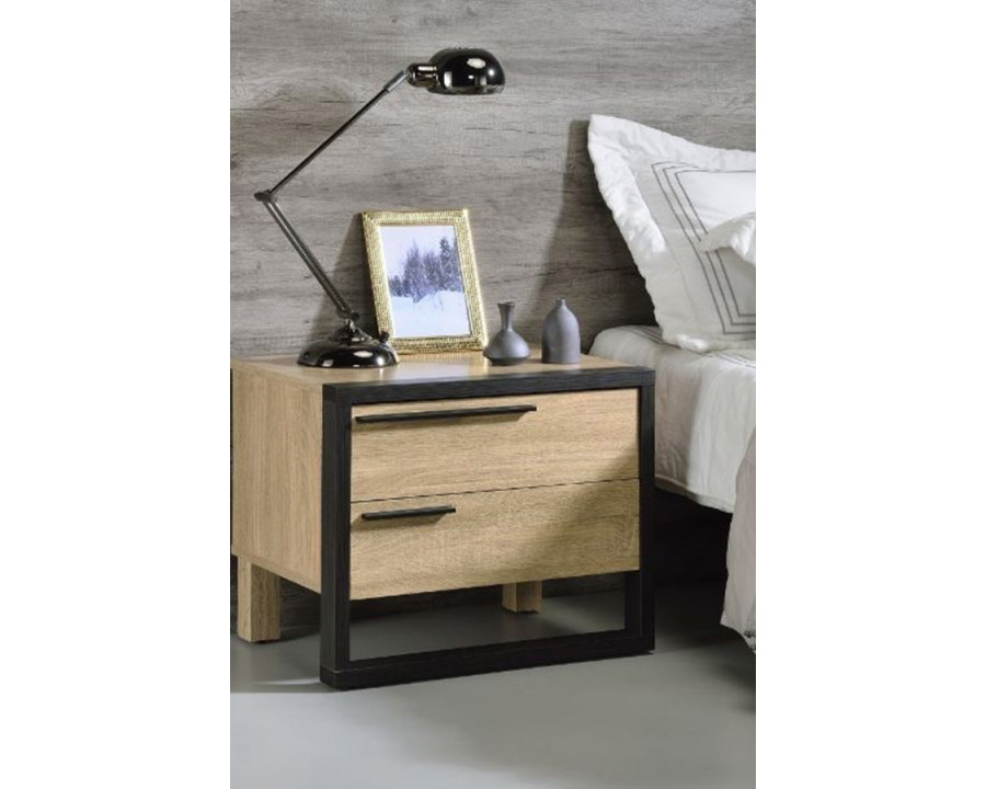 ACME - Erasto Accent Table in Oak/Black