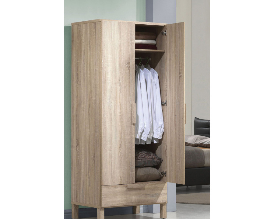 ACME - Odella Wardrobe in Light Oak