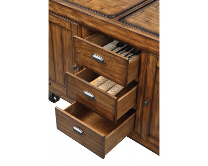 ACME - Kabili Kitchen Cart in Antique Tobacco