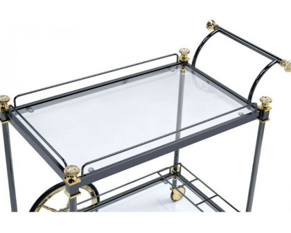 ACME Cyrus Serving Cart - Black and Gold