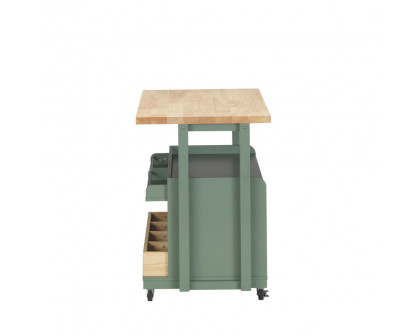 ACME - Harper Kitchen Cart in Natural/Green