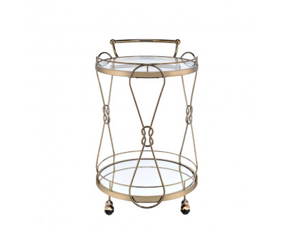 ACME - Zekera Serving Cart in Champagne