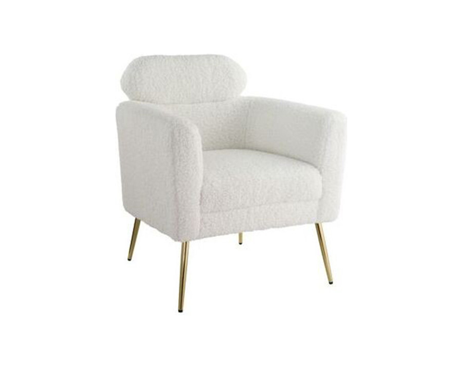 ACME - Connock Accent Chair in White Teddy Sherpa