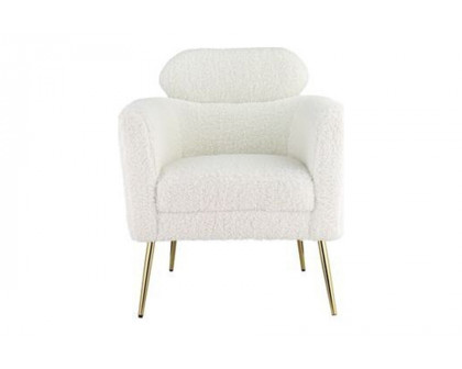 ACME - Connock Accent Chair in White Teddy Sherpa