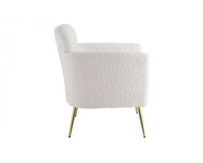 ACME - Connock Accent Chair in White Teddy Sherpa