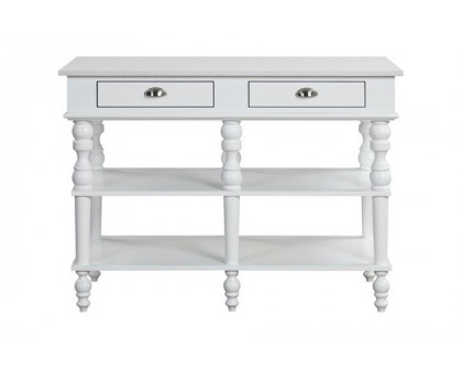 ACME - Rorratt Kitchen Island in Marble Top/White