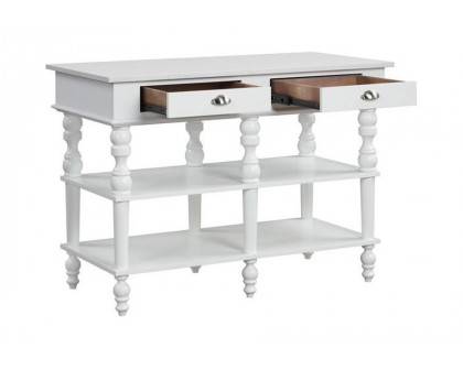 ACME - Rorratt Kitchen Island in Marble Top/White