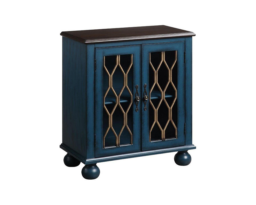 ACME - Lassie Console Cabinet in Antique Blue