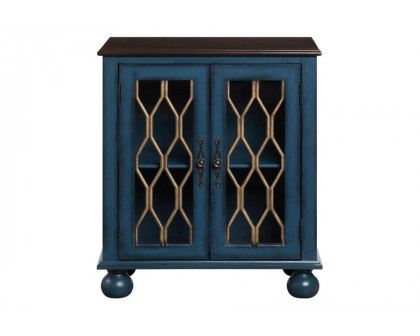 ACME - Lassie Console Cabinet in Antique Blue