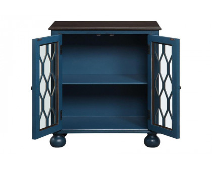 ACME - Lassie Console Cabinet in Antique Blue