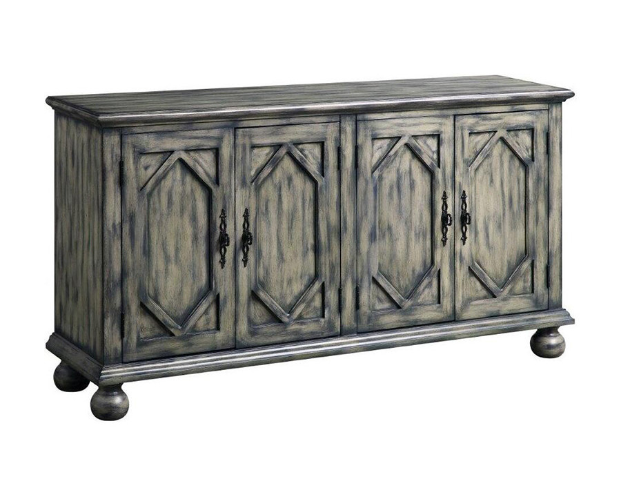 ACME - Pavan Console Cabinet in Rustic Gray