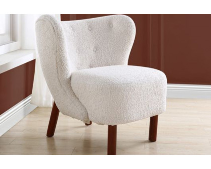 ACME - Zusud Accent Chair in White Teddy Sherpa