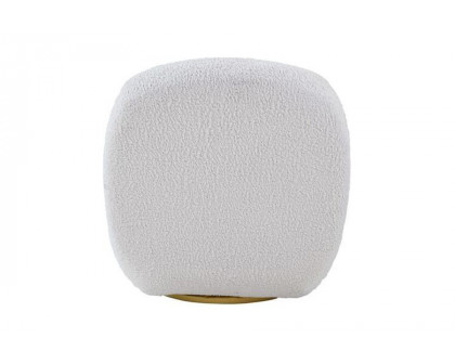 ACME Yedaid Accent Chair with Swivel - White Teddy Sherpa