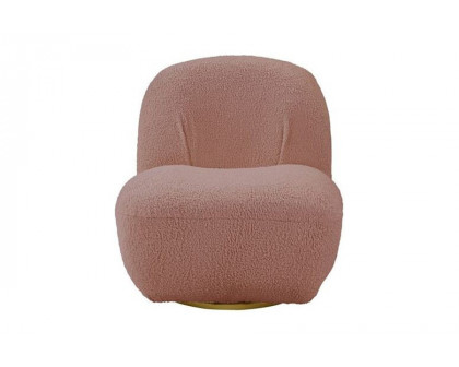 ACME Yedaid Accent Chair with Swivel - Pink Teddy Sherpa