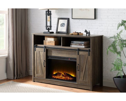 ACME - Tobias Fireplace in Rustic Oak (AC00274)