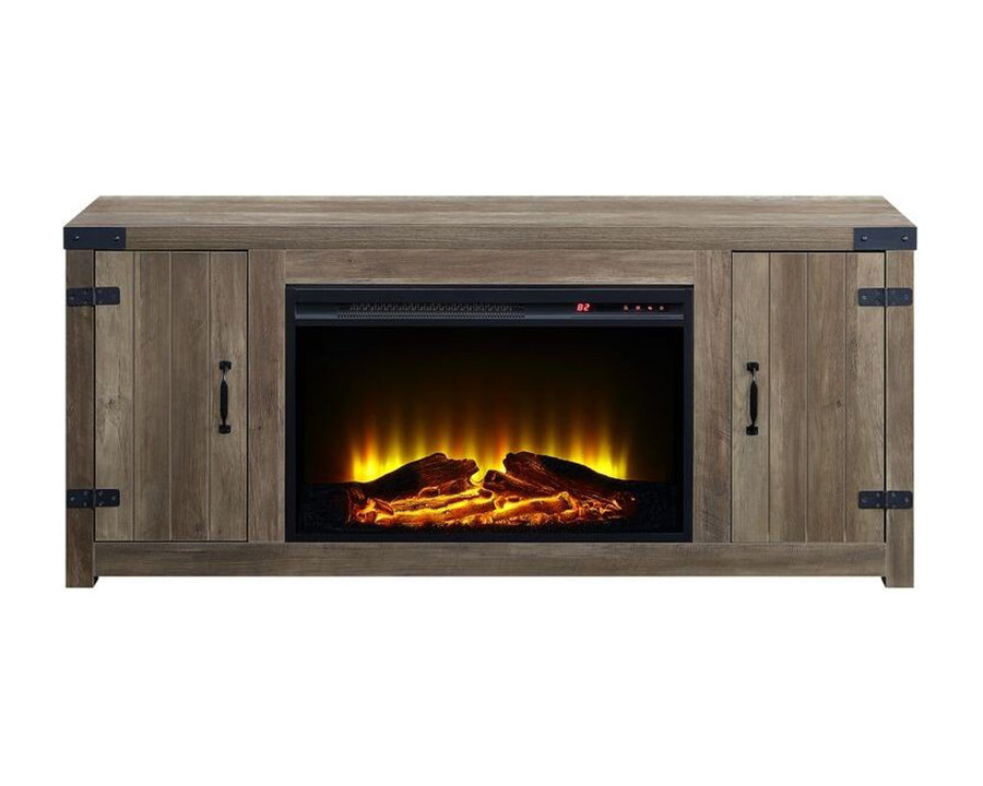 ACME - Tobias Fireplace in Rustic Oak (AC00275)