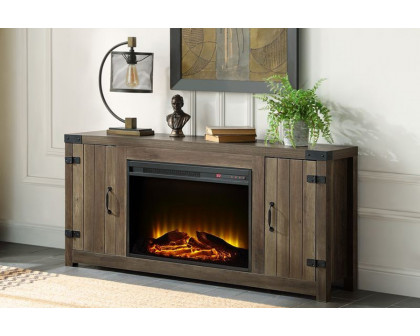 ACME - Tobias Fireplace in Rustic Oak (AC00275)