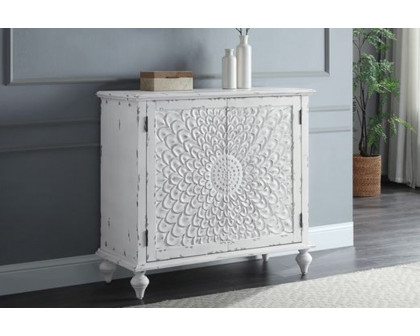 ACME - Daray Console Cabinet in Antique White