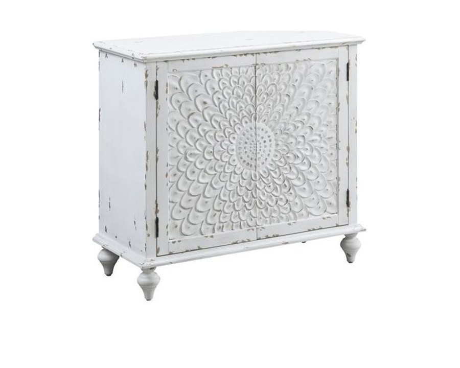 ACME - Daray Console Cabinet in Antique White