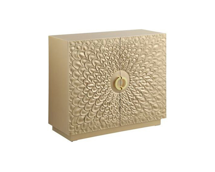 ACME - Ellette Console Cabinet in Gold