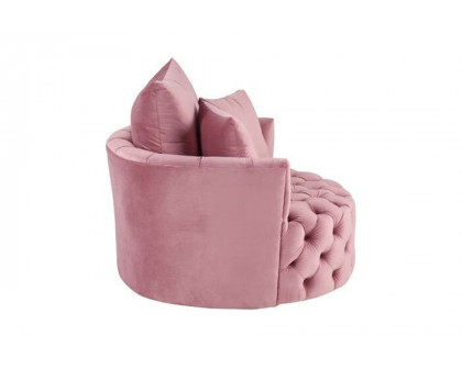 ACME Zunyas Accent Chair with Swivel - Pink Velvet